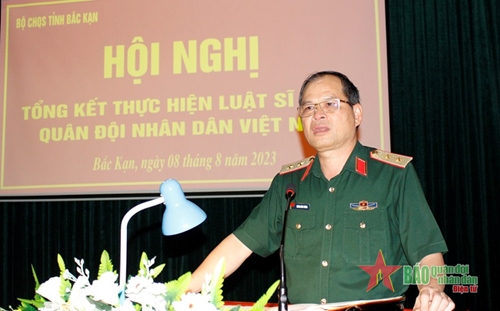 Bộ CHQS tỉnh Bắc Kạn tổng kết thực hiện Luật Sĩ quan Quân đội nhân dân Việt Nam